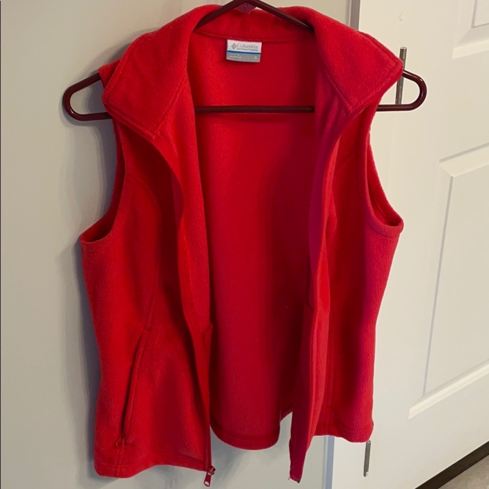 Columbia Red Fleece Vest